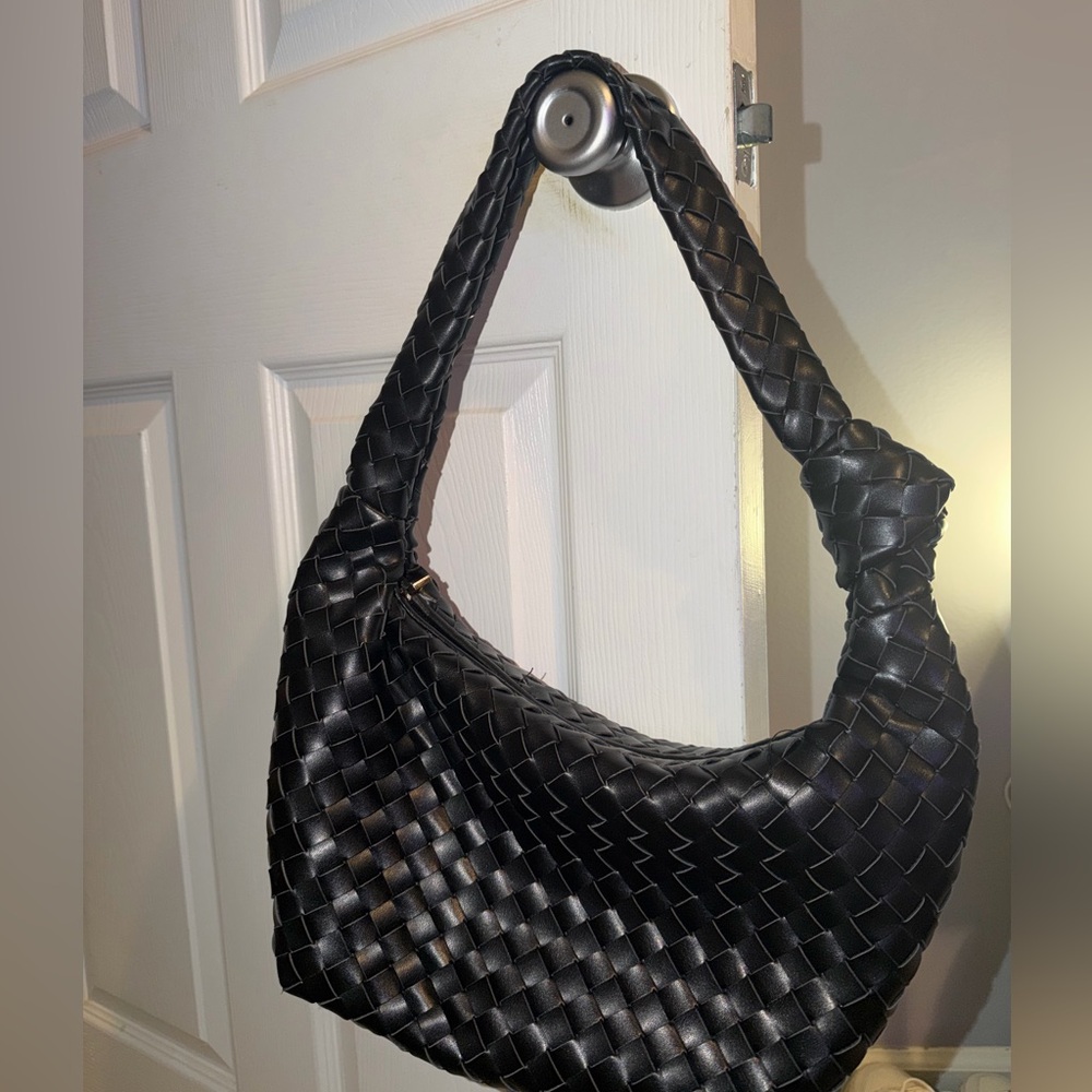 a new day Black Woven Hobo shoulder bag